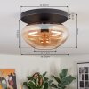 Mertola ceiling light, globe light Amber, 1-light source