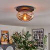 Mertola ceiling light, globe light Amber, 1-light source