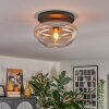 Mertola ceiling light, globe light Amber, clear, 1-light source