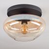 Mertola ceiling light, globe light Amber, clear, 1-light source