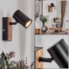 Gesteira wall light, wall spotlight Wood like finish, black, 1-light source