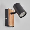 Gesteira wall light, wall spotlight Wood like finish, black, 1-light source