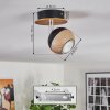 Haldor ceiling light, ceiling spotlight brown, chrome, black, 1-light source