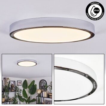 Finsrud ceiling light LED chrome, 1-light source