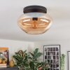 Mertola ceiling light, globe light Amber, 1-light source