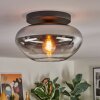 Mertola ceiling light, globe light clear, Smoke-coloured, 1-light source