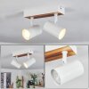 Gesteira ceiling light, ceiling spotlight Wood like finish, white, 2-light sources