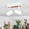 Gesteira ceiling light, ceiling spotlight Wood like finish, white, 2-light sources