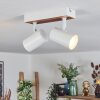 Gesteira ceiling light, ceiling spotlight Wood like finish, white, 2-light sources