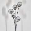 Gastor floor lamp chrome, Smoke-coloured, 5-light sources