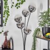 Gastor floor lamp chrome, clear, Smoke-coloured, 5-light sources