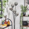 Gastor floor lamp chrome, clear, Smoke-coloured, 5-light sources