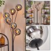 Gastor floor lamp chrome, Smoke-coloured, 6-light sources