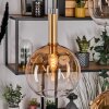 Grovsta hanging light, globe light, pendant light gold, black, 3-light sources