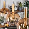 Grovsta hanging light, globe light, pendant light gold, black, 3-light sources