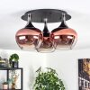 Azurara ceiling light chrome, black, 3-light sources