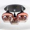 Azurara ceiling light chrome, black, 3-light sources