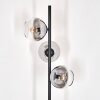 Koyoto floor lamp clear, Smoke-coloured, 3-light sources