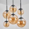 Gastor hanging light, globe light, pendant light Amber, 6-light sources