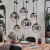 Gastor hanging light, globe light, pendant light clear, Smoke-coloured, 6-light sources