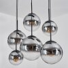 Gastor hanging light, globe light, pendant light clear, Smoke-coloured, 6-light sources