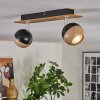 Haldor ceiling light, ceiling spotlight brown, chrome, black, 2-light sources