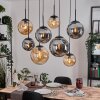 Gastor hanging light, globe light, pendant light Amber, Smoke-coloured, 8-light sources