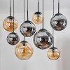 Gastor hanging light, globe light, pendant light Amber, Smoke-coloured, 8-light sources