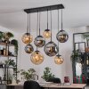 Gastor hanging light, globe light, pendant light Amber, Smoke-coloured, 8-light sources