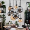 Gastor hanging light, globe light, pendant light Amber, Smoke-coloured, 8-light sources