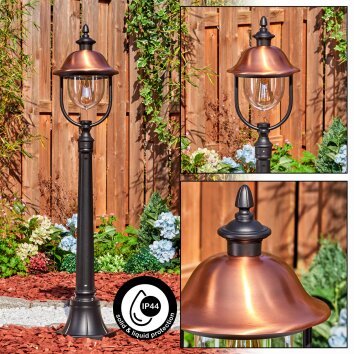 Gascon path light copper, black, 1-light source