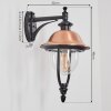 Gascon outdoor wall light, wall light copper, black, 1-light source