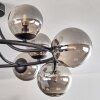 Chehalis ceiling light, globe light Smoke-coloured, 12-light sources