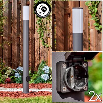 Caserta plug-in light, path light anthracite, 1-light source