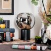 Koyoto globe light, desk lamp, table lamp 20 cm chrome, Smoke-coloured, 1-light source