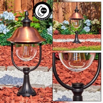 Gascon path light copper, black, 1-light source