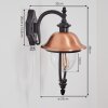 Gascon outdoor wall light, wall light copper, black, 1-light source