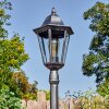 Lignac lamp post, path light black, silver, 1-light source