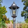 Lignac lamp post, path light black, silver, 1-light source