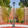 Lignac lamp post, path light black, silver, 1-light source