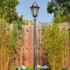 Lignac lamp post, path light black, silver, 1-light source