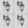 Naofe outdoor wall light, wall light black, silver, 1-light source