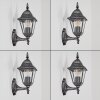 Naofe outdoor wall light, wall light black, silver, 1-light source