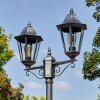 Lignac lamp post, path light black, silver, 2-light sources