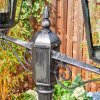 Lignac lamp post, path light black, silver, 2-light sources