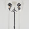 Lignac lamp post, path light black, silver, 2-light sources