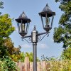 Lignac lamp post, path light black, silver, 2-light sources