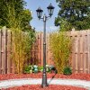 Lignac lamp post, path light black, silver, 2-light sources