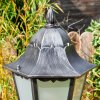 Lignac lamp post, path light black, silver, 2-light sources