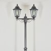 Lignac lamp post, path light black, silver, 2-light sources